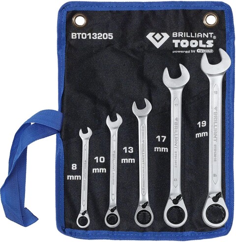 Brilliant Tools Ratschenringsc Hl?Ssel-Satz, 5-Tlg, Umschaltb Brilliant Tools Ratschenringsc Hl?Ssel-Satz, 5-Tlg, Umschaltb von Brilliant