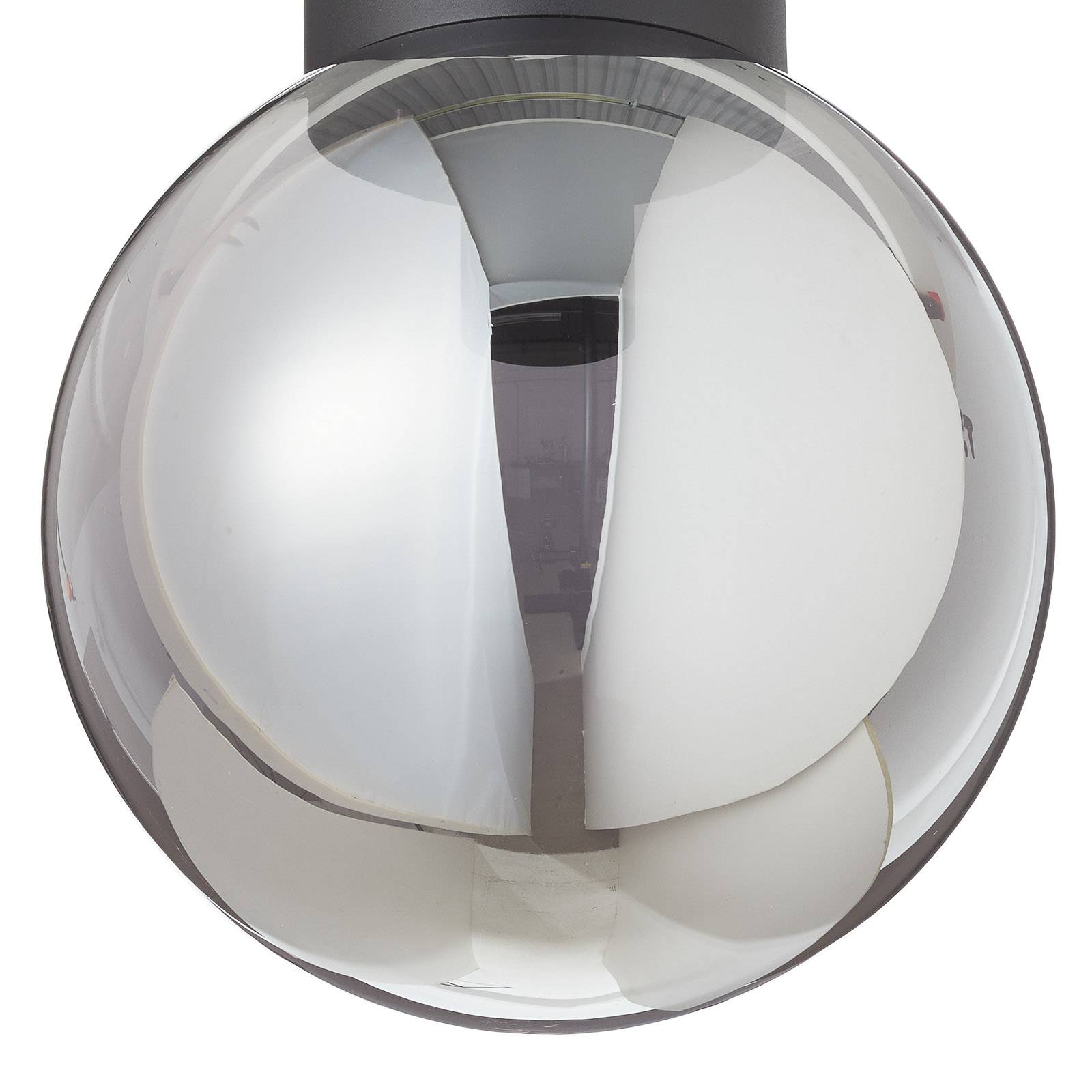 Deckenlampe Astro, Kugelglas, rauchgrau, Ø 25 cm von Brilliant