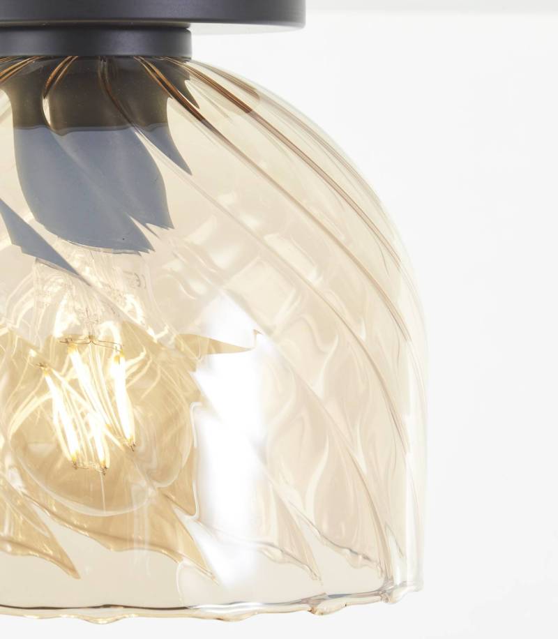 Deckenlampe Casto, Ø 19 cm, bernstein, Glas von Brilliant