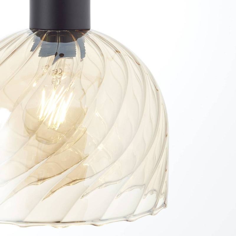 Hängelampe Casto, Ø 19 cm, bernstein, Glas von Brilliant