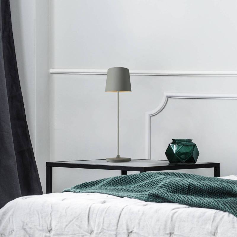 LED-Akku-Tischlampe Kaami, dimmbar, grau matt von Brilliant