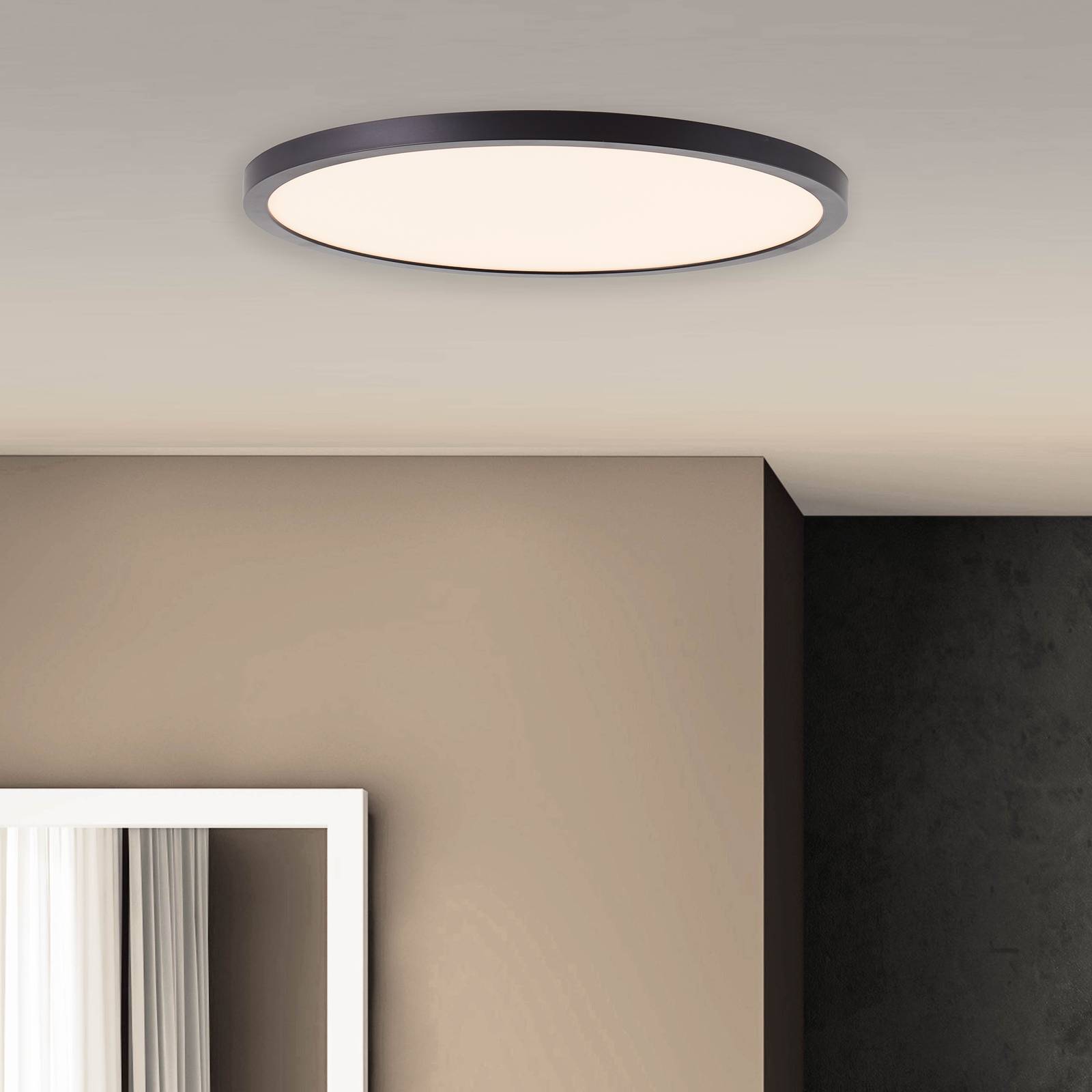 LED-Deckenlampe Tuco, dimmbar, schwarz, Ø 30 cm von Brilliant