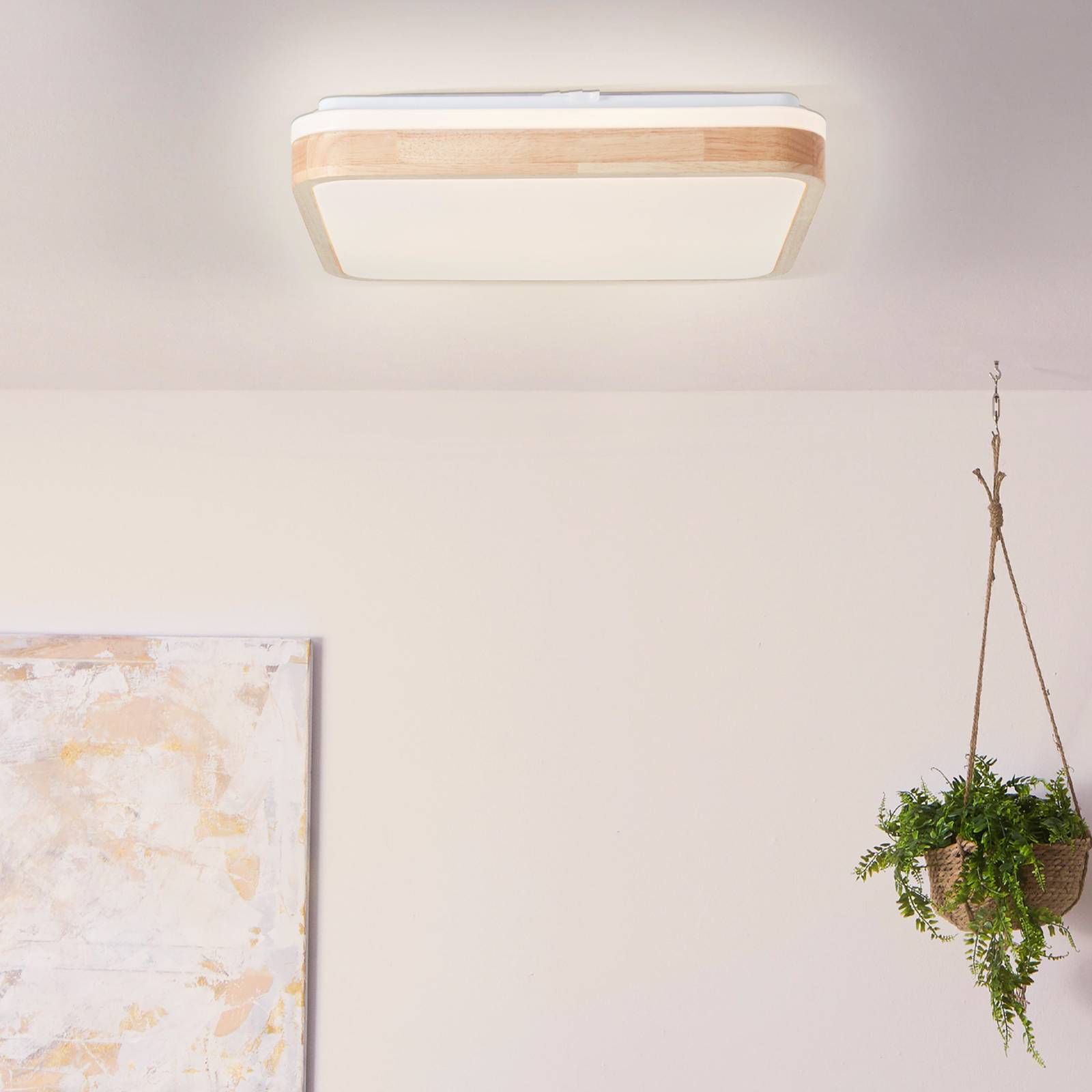 LED-Deckenlampe Tumeo, Länge 40 cm, holz hell, Metall/Holz LED-Deckenlampe Tumeo, Länge 40 cm, holz hell, Metall/Holz von Brilliant