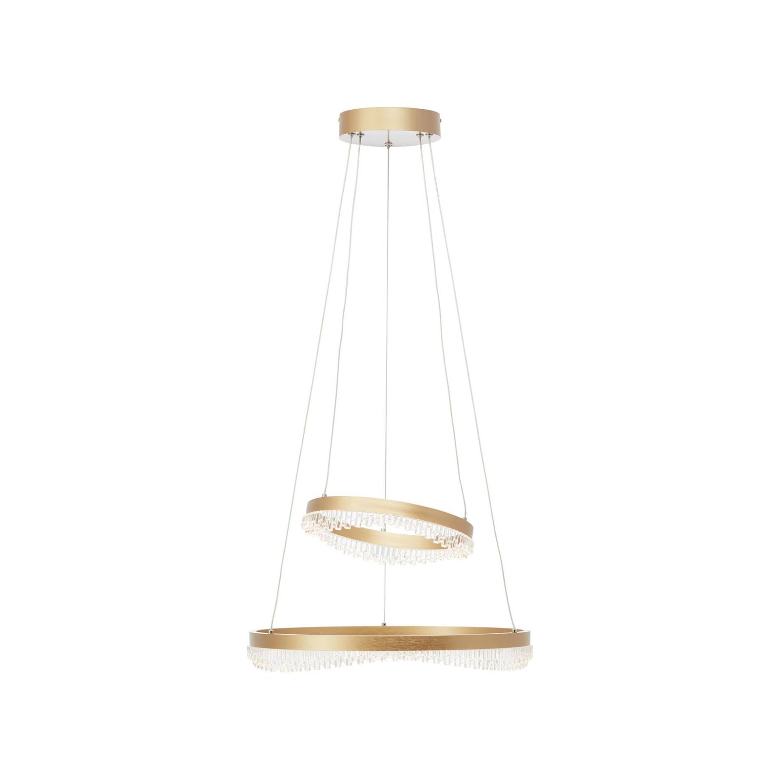 LED-Hängeleuchte Aurora, goldfarben, Ø 30 cm, Aluminium, CCT LED-Hängeleuchte Aurora, goldfarben, Ø 30 cm, Aluminium, CCT von Brilliant