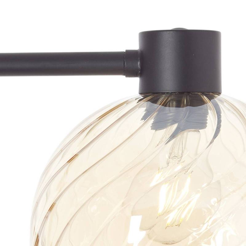 Stehlampe Casto, Höhe 150 cm, bernstein, Glas/Metall von Brilliant