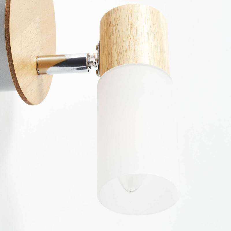 Wandstrahler Babsan, Ø 10 cm, holz hell, Bambus von Brilliant