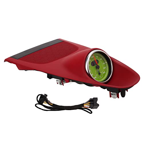 Brilluxa Dashboard-Panel-Abdeckung, Stoppuhr-Trim kompatibel mit 718 2016-2020, Upper Dash Center Takt Surround 982 858 189 E OL7 (Red) von Brilluxa