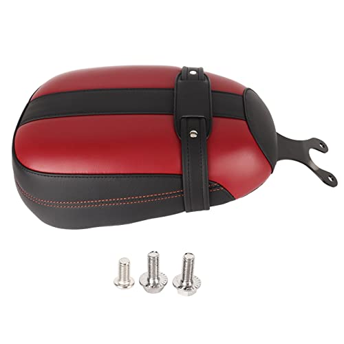 Brilluxa Passagier Pilots itz, hintere Sattel Polster kompatibel mit Indian Scout Sixty 2016-2022, Motorrad-Rücken Kissen, Leders itz ersatz (Black Red) von Brilluxa