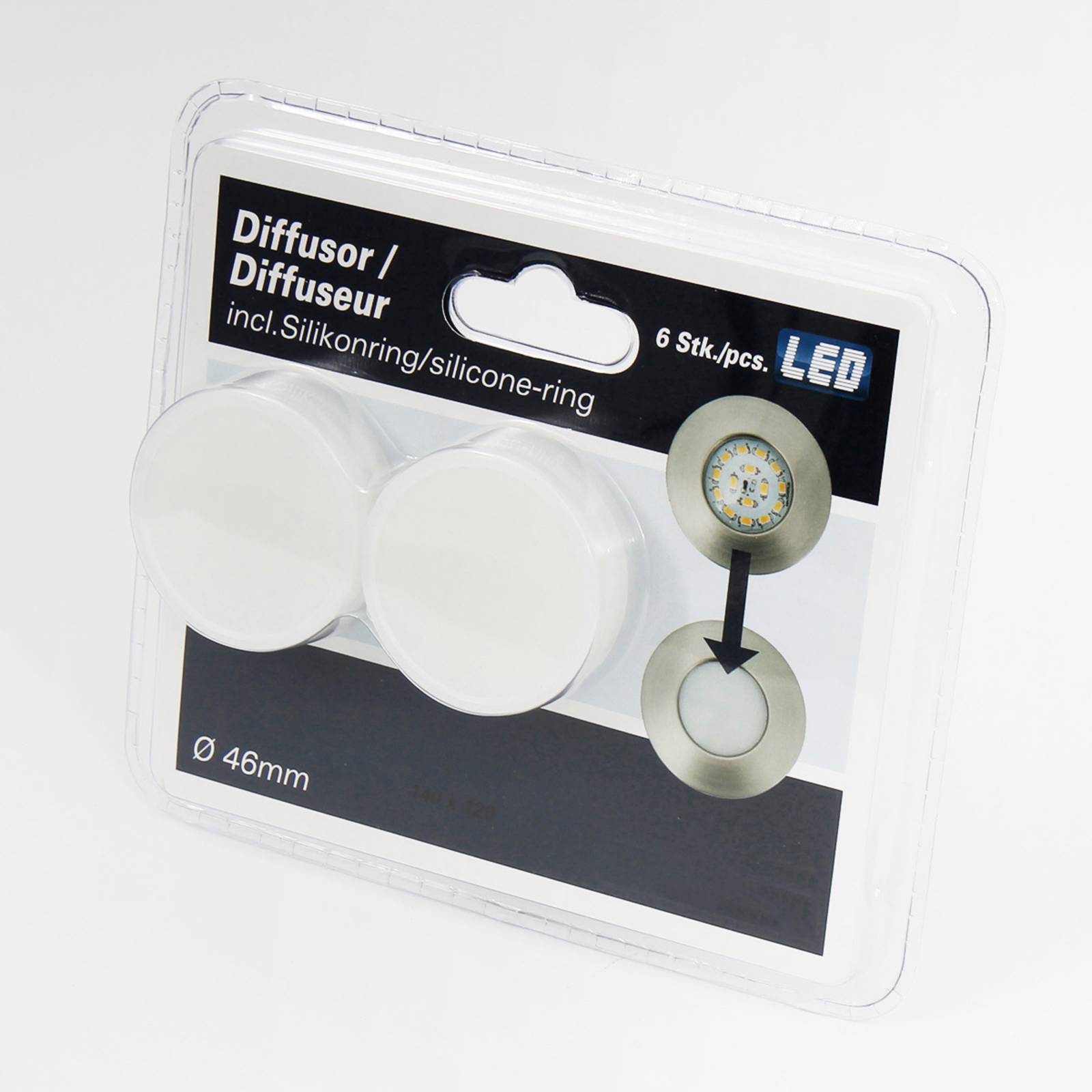 Ausrichtbarer LED-Einbaustrahler Erik chrom von Briloner
