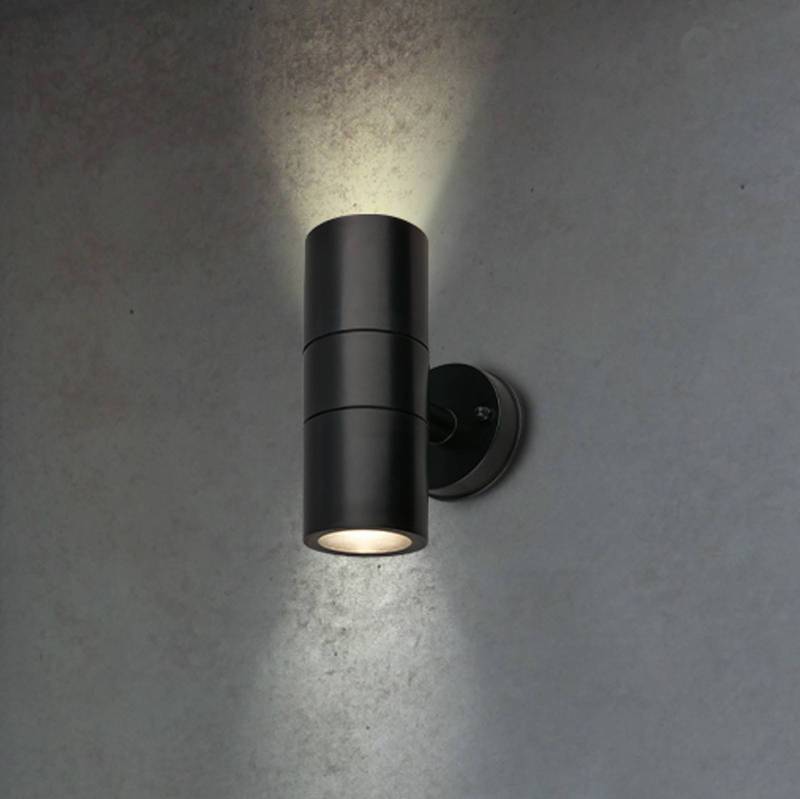 Außenwandleuchte 3792025 schwarz Kunststoff up/down 2 x GU10 von Briloner