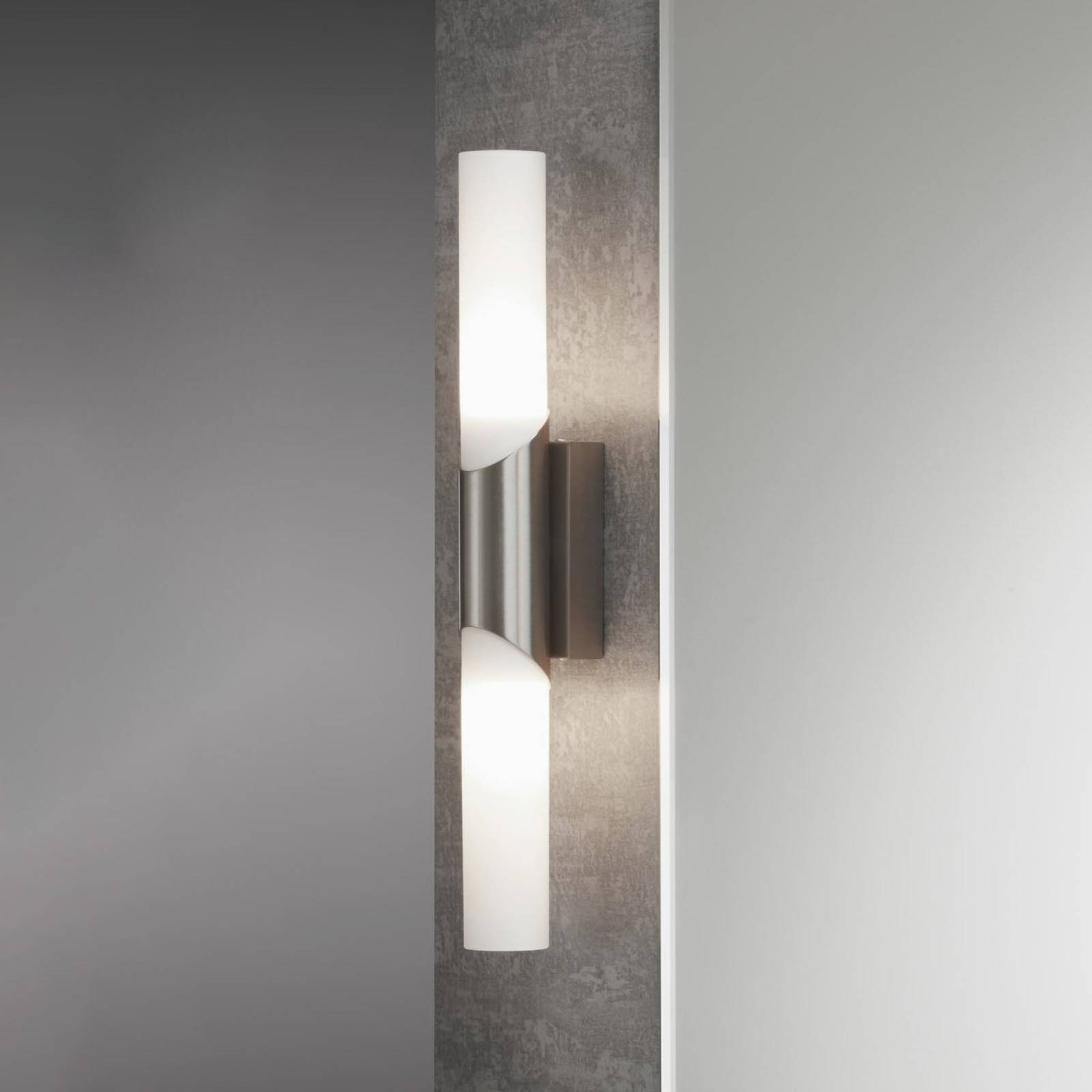Wandleuchte Splash, 2-flammig, nickel matt Wandleuchte Splash, 2-flammig, nickel matt von Briloner