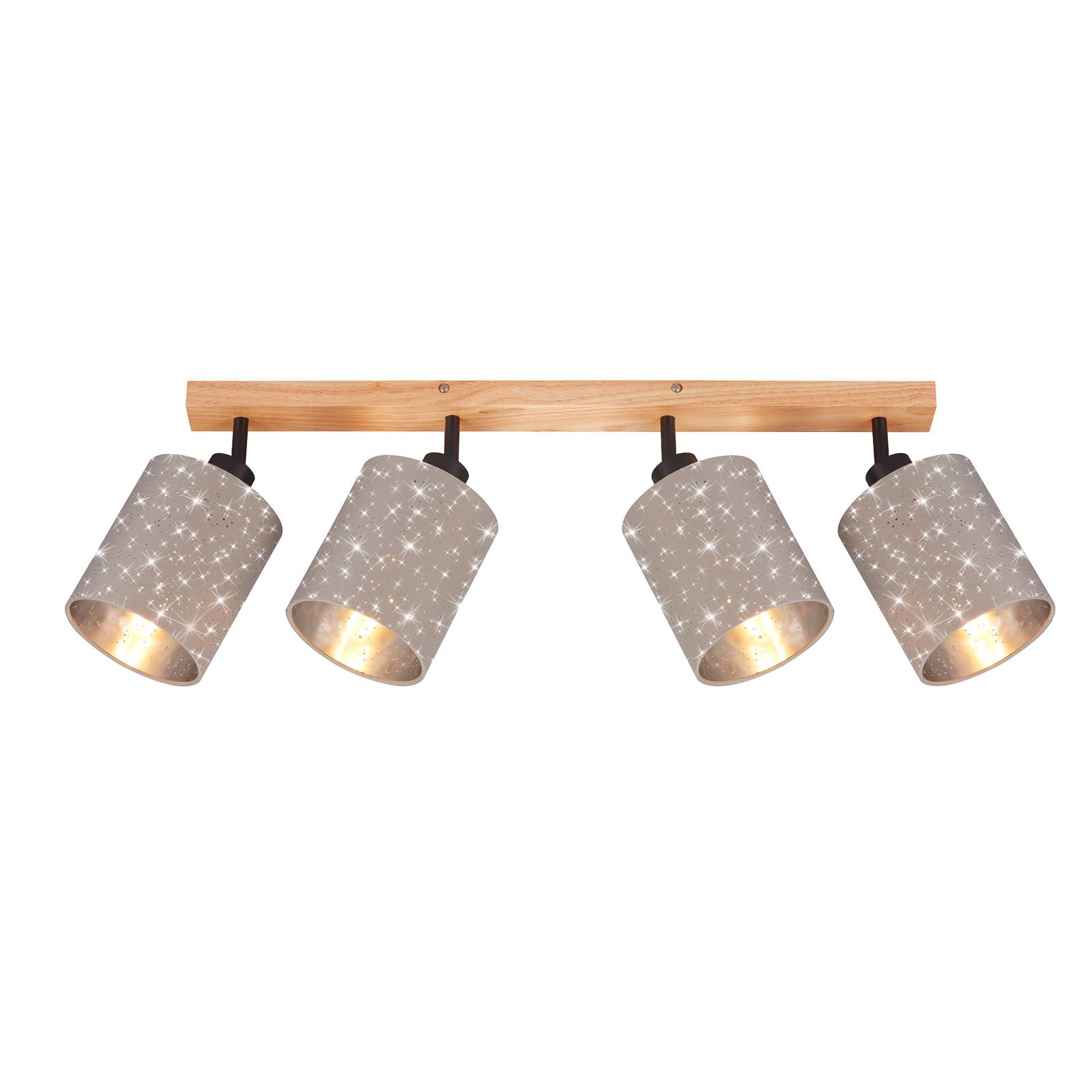 Deckenspot Stofa mit Sternendekor, taupe 4-flammig Deckenspot Stofa mit Sternendekor, taupe 4-flammig von Briloner