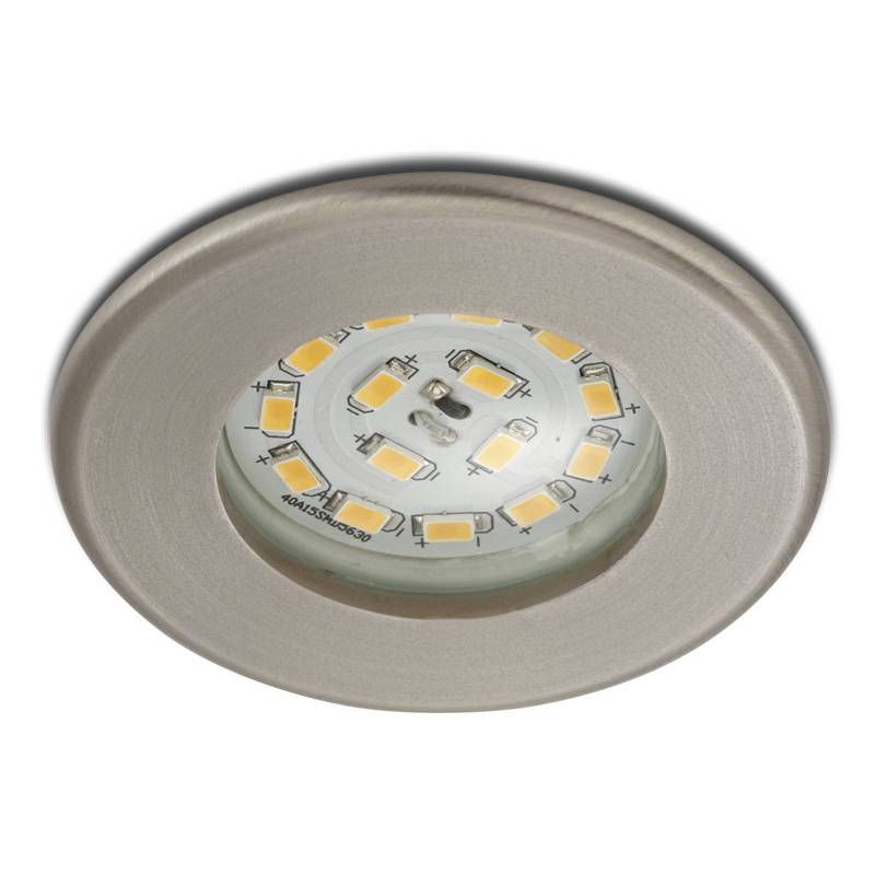 Effizienter LED-Einbaustrahler Nikas IP44 nickel von Briloner