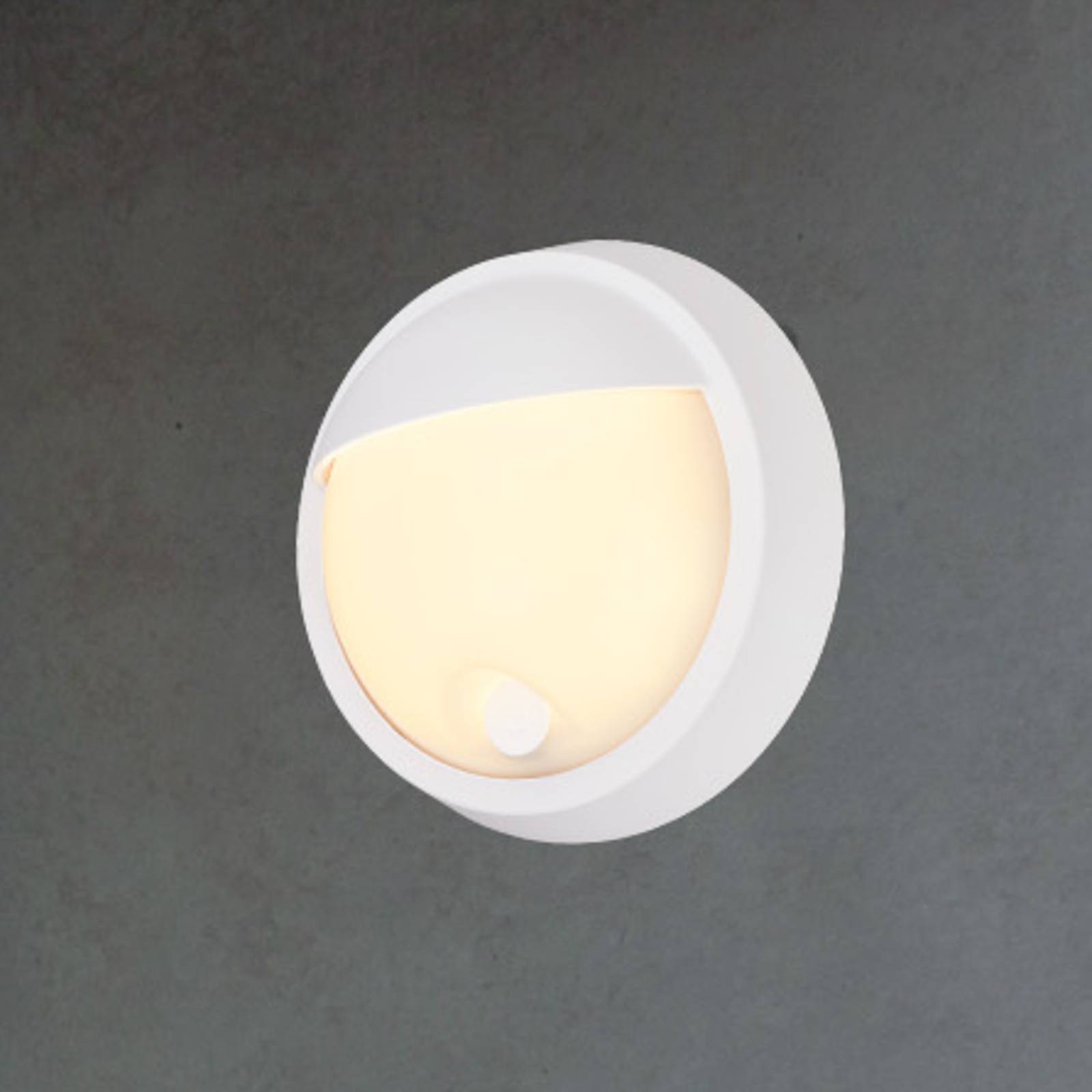 LED-Akku-Außenwandlampe 3784016, weiß, Touchdimmer, Ø 17 cm von Briloner