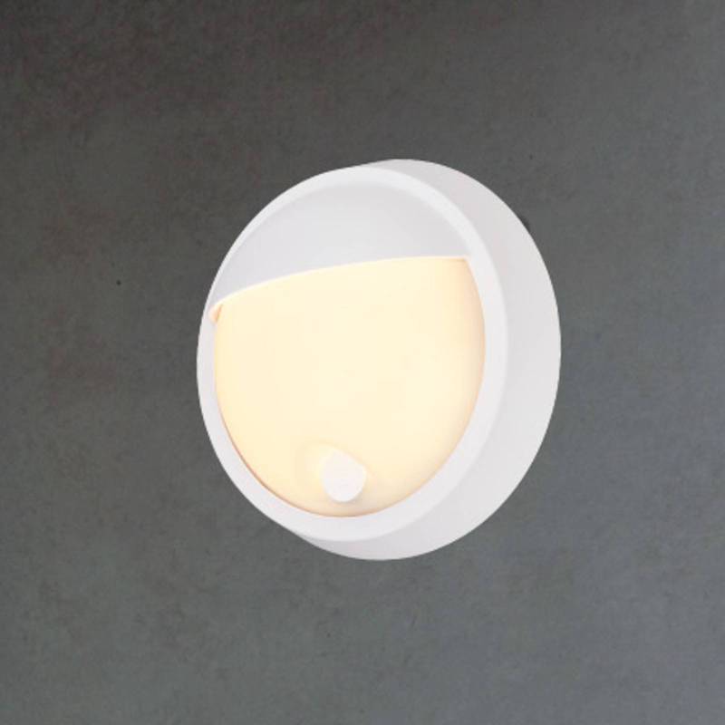 LED-Akku-Außenwandlampe 3784016, weiß, Touchdimmer, Ø 17 cm von Briloner