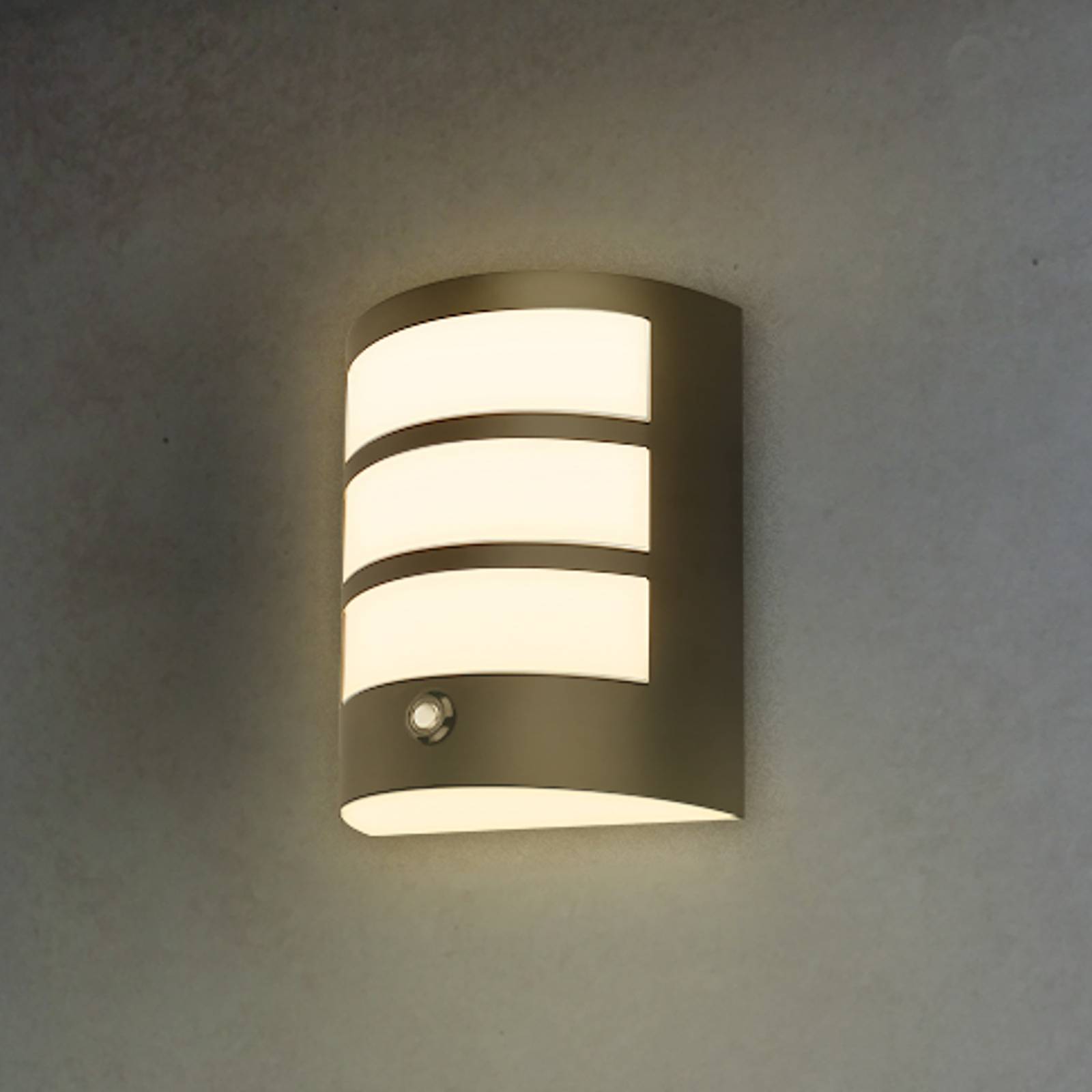 LED-Akku-Außenwandlampe 3793015, schwarz, dimmbar, IP44 von Briloner