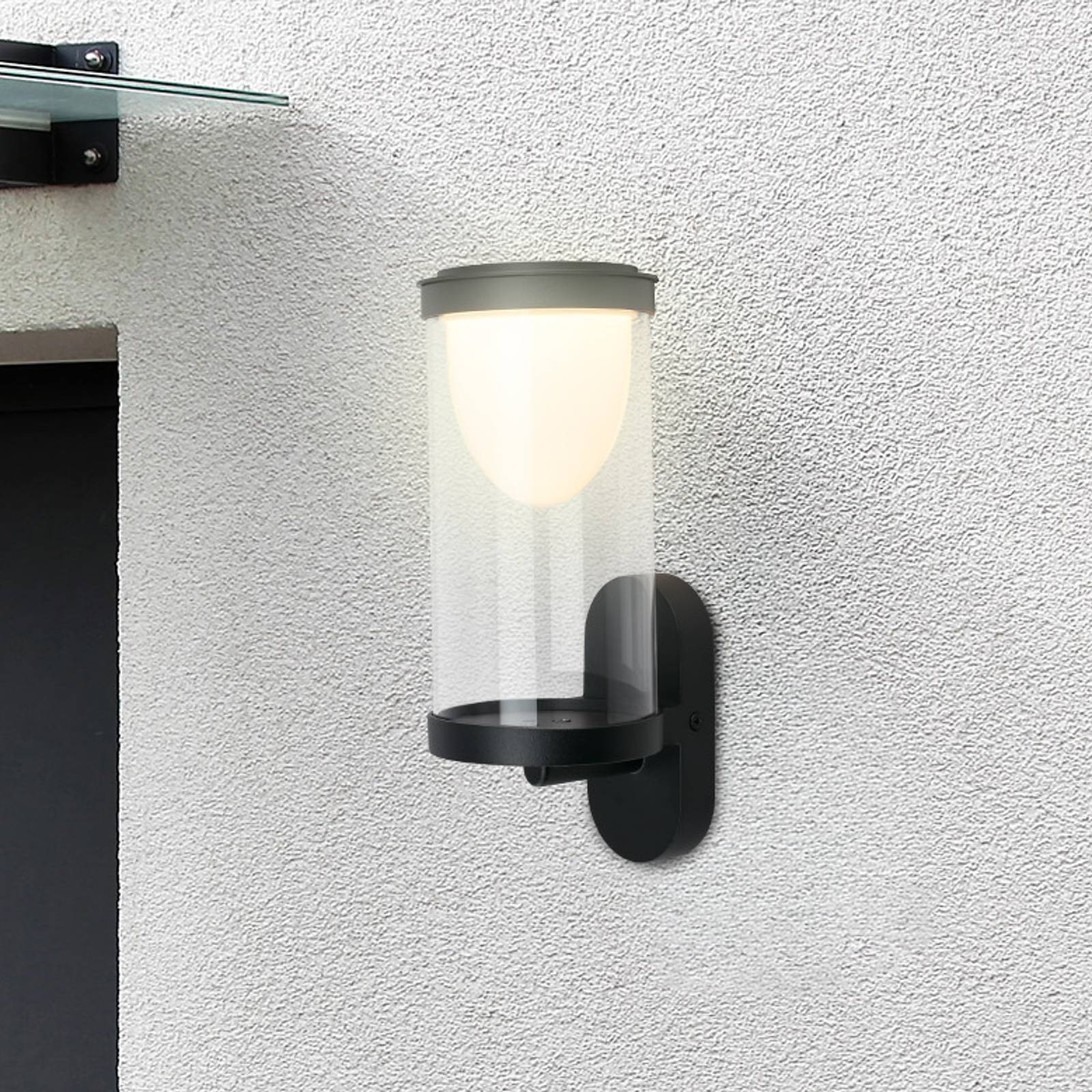 LED-Akku-Außenwandleuchte 3930015, schwarz, Touchdimmer LED-Akku-Außenwandleuchte 3930015, schwarz, Touchdimmer von Briloner