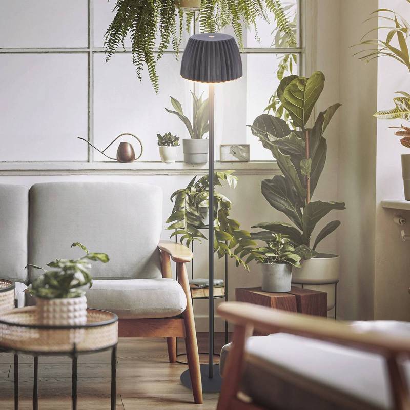 LED-Akku-Stehlampe Brilo unplugged Riffle, anthrazit von Briloner
