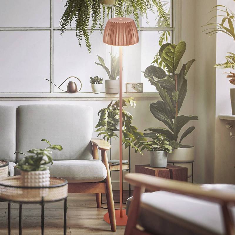 LED-Akku-Stehlampe Brilo unplugged Riffle, kupferfarben von Briloner