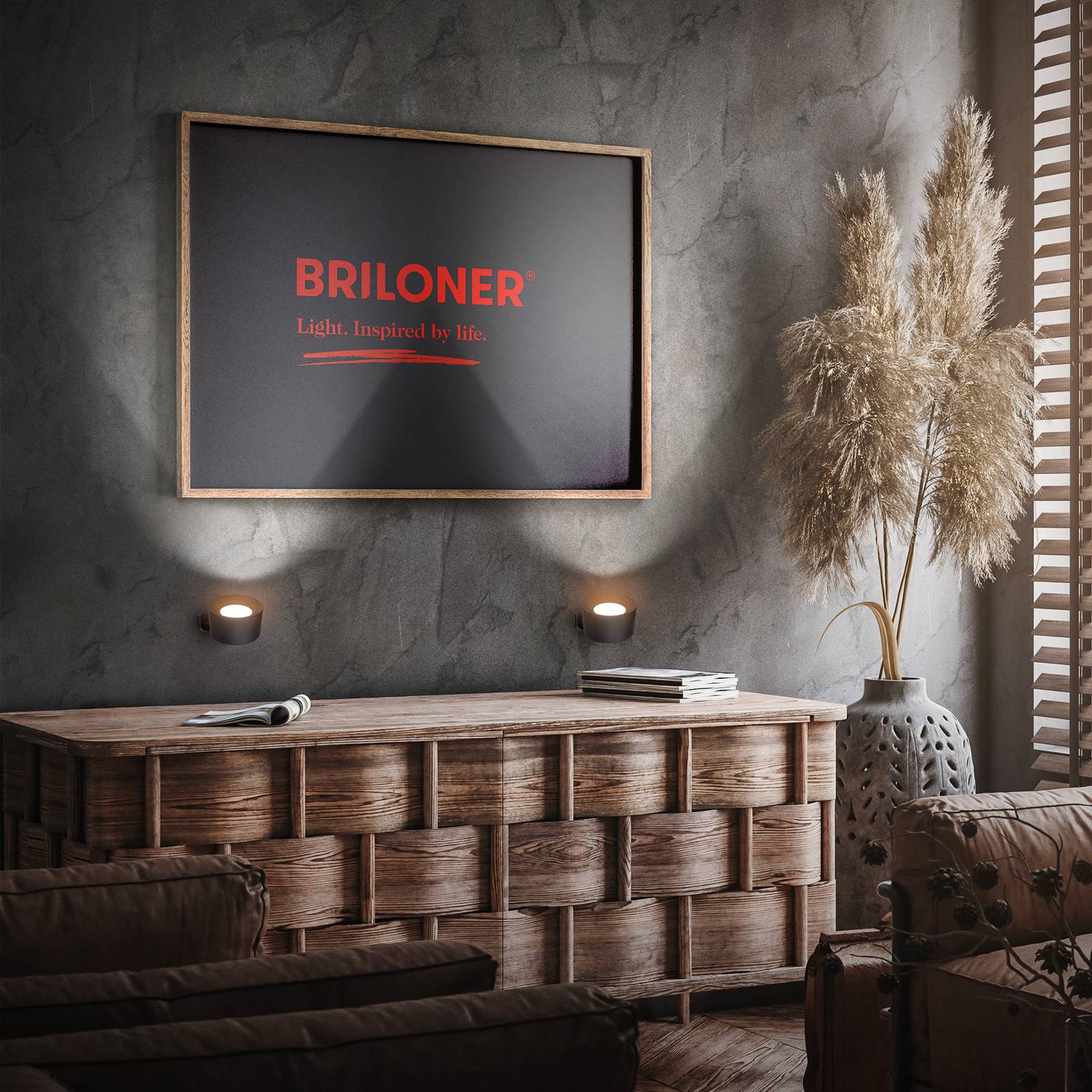 LED-Akku-Wandleuchte Tari, schwarz, CCT, Touchdimmer, USB LED-Akku-Wandleuchte Tari, schwarz, CCT, Touchdimmer, USB von Briloner
