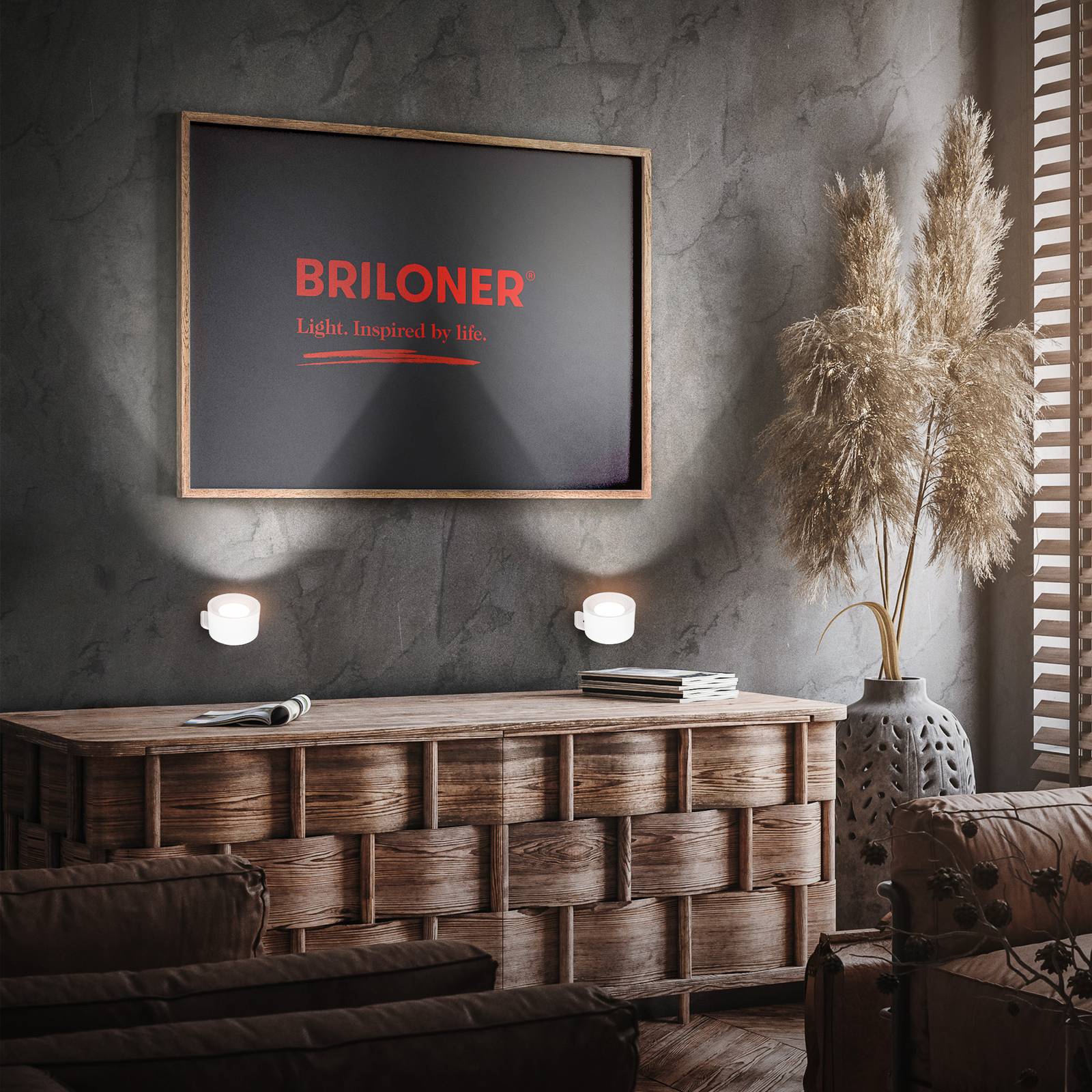 LED-Akku-Wandleuchte Tari, weiß, CCT, Touchdimmer, USB LED-Akku-Wandleuchte Tari, weiß, CCT, Touchdimmer, USB von Briloner