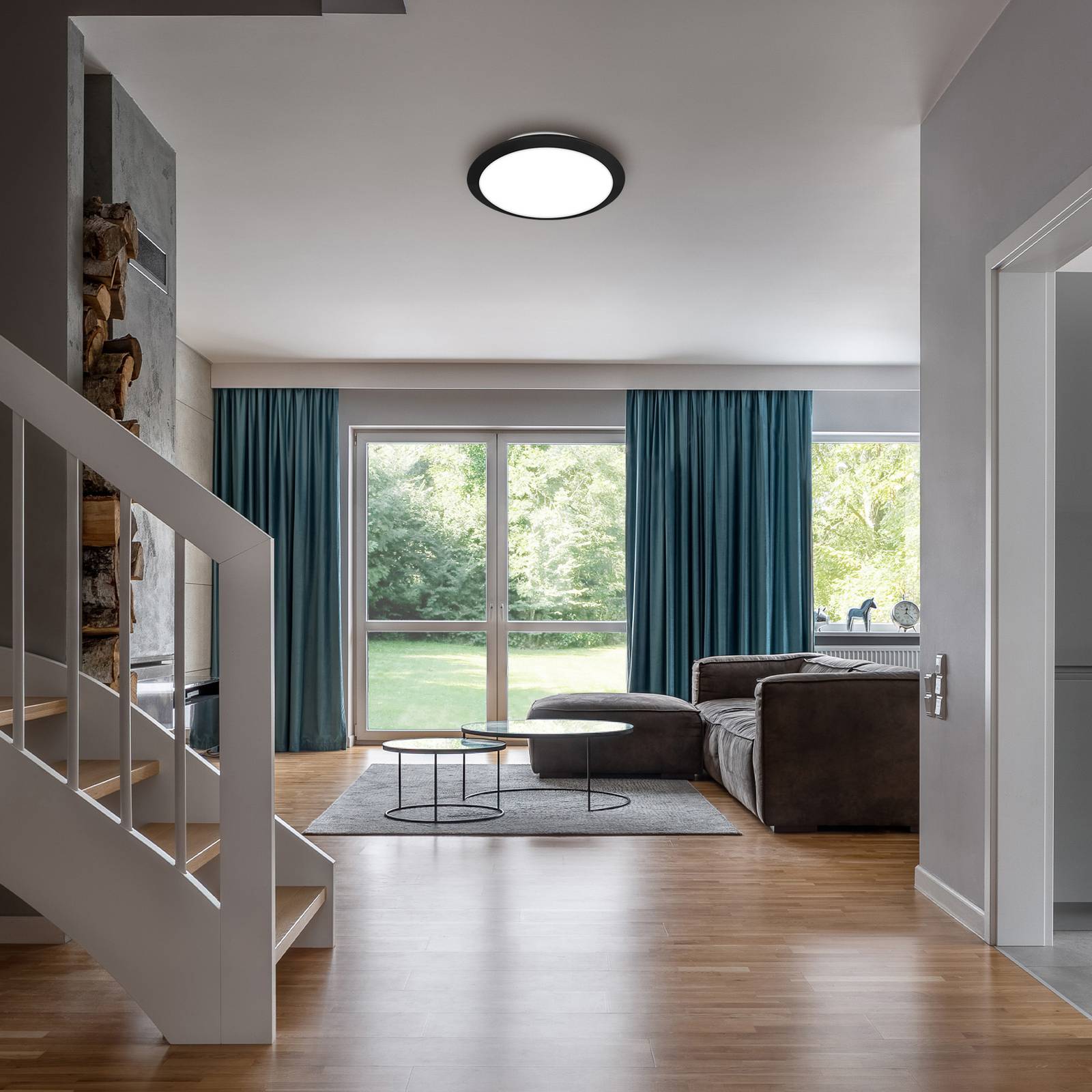 LED-Außendeckenleuchte 3766015 IP44, schwarz LED-Außendeckenleuchte 3766015 IP44, schwarz von Briloner