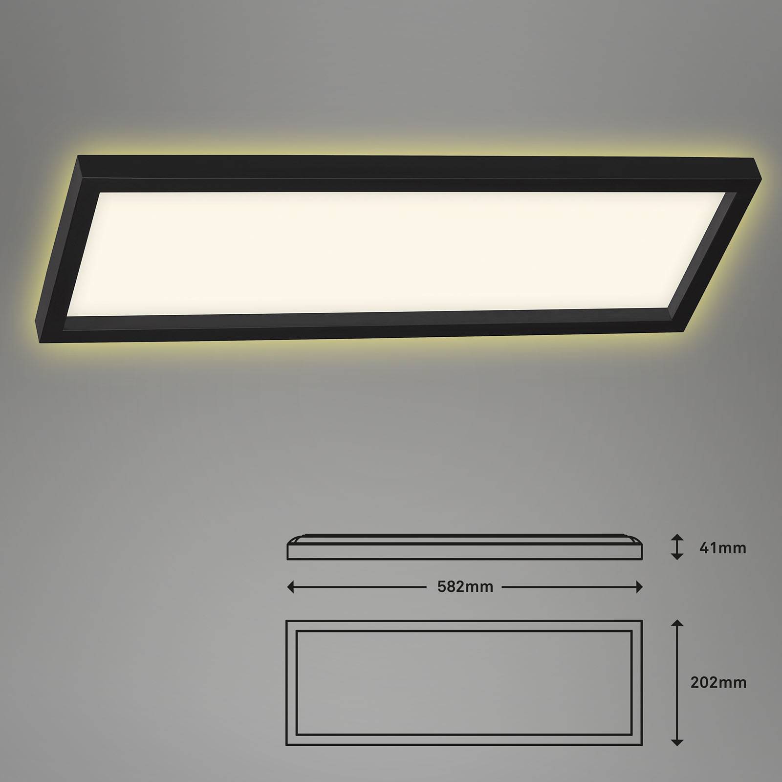 LED-Deckenlampe 7365, 58 x 20 cm, schwarz von Briloner