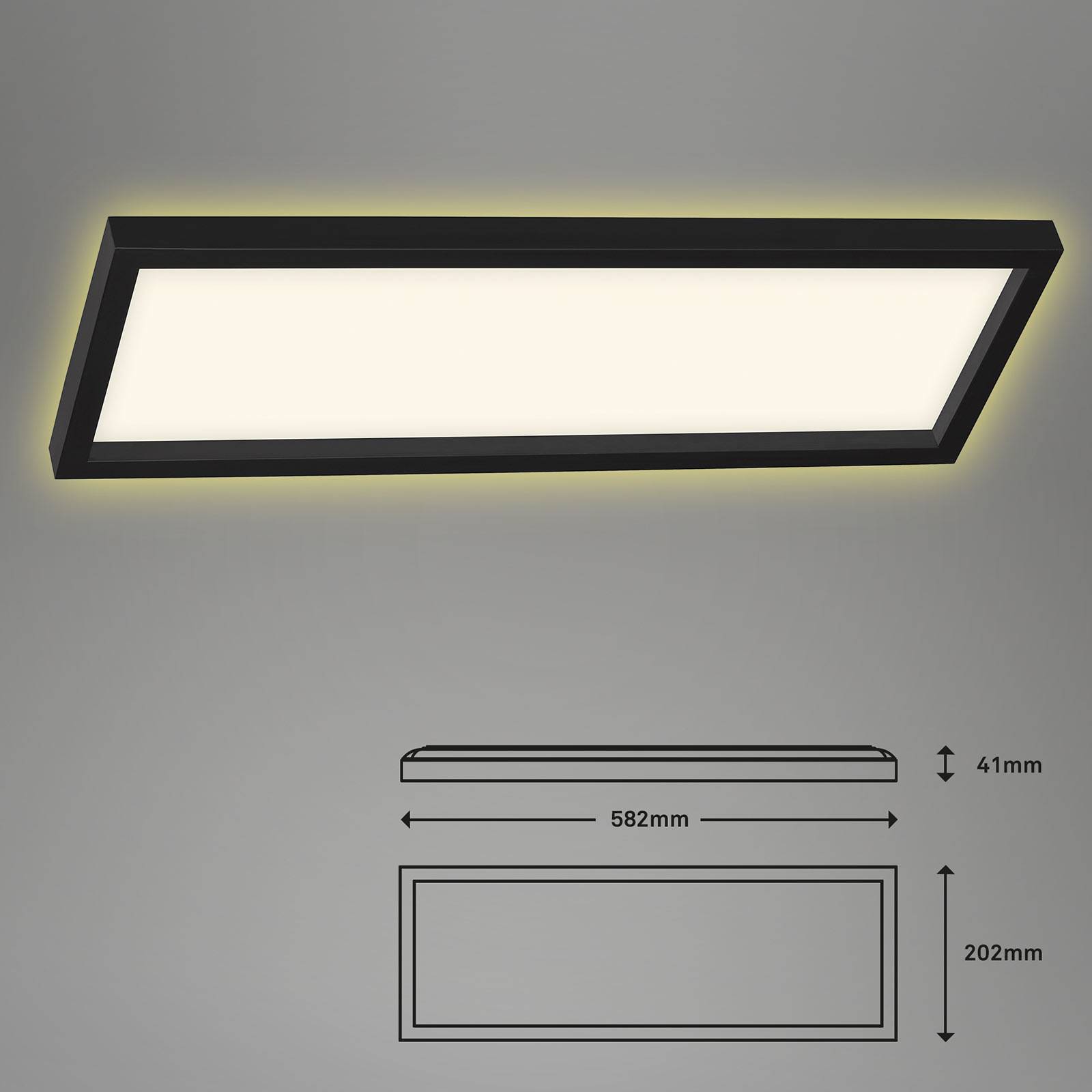 LED-Deckenlampe 7365, 58 x 20 cm, schwarz LED-Deckenlampe 7365, 58 x 20 cm, schwarz von Briloner