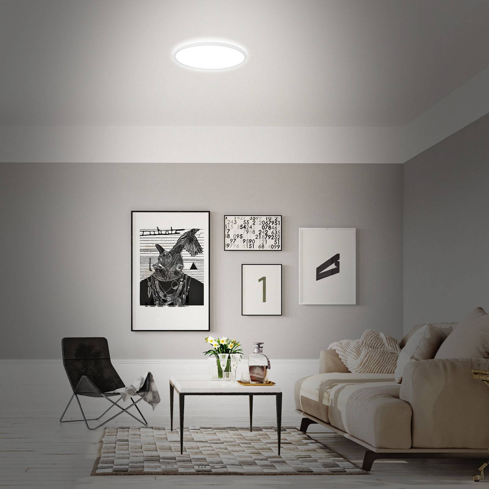 LED-Deckenlampe B smart RGBW dimmbar weiß Ø 42 cm LED-Deckenlampe B smart RGBW dimmbar weiß Ø 42 cm von Briloner