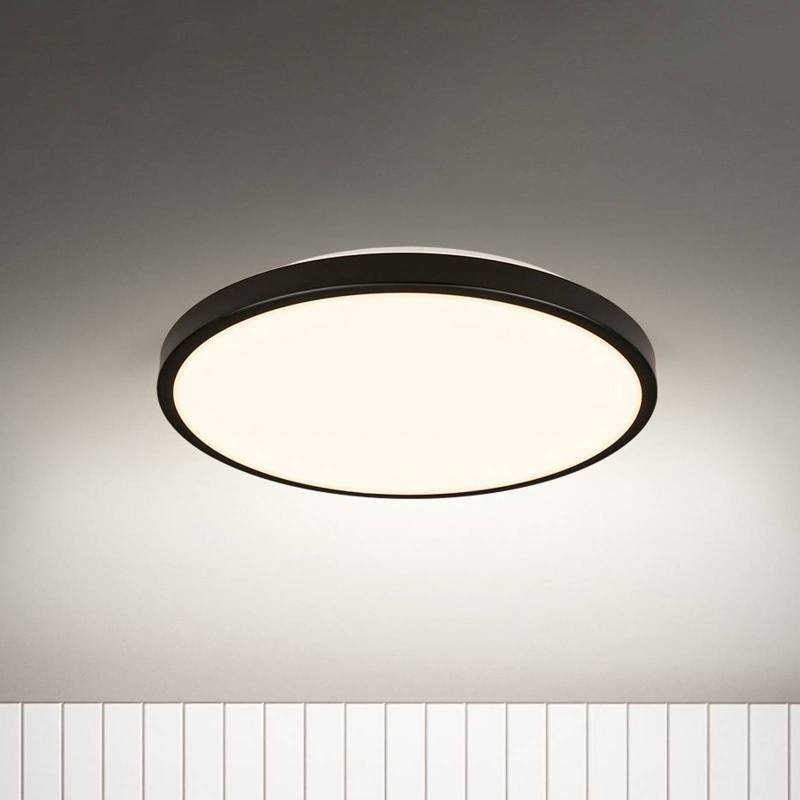 LED-Deckenlampe Chet, weiß, Kunststoff, 29 cm, Sensor, IP54 von Briloner