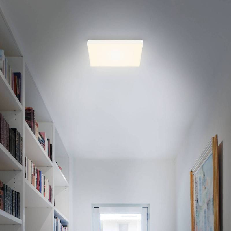 LED-Deckenlampe Flame, 3000K, 28,7x28,7cm, weiß von Briloner