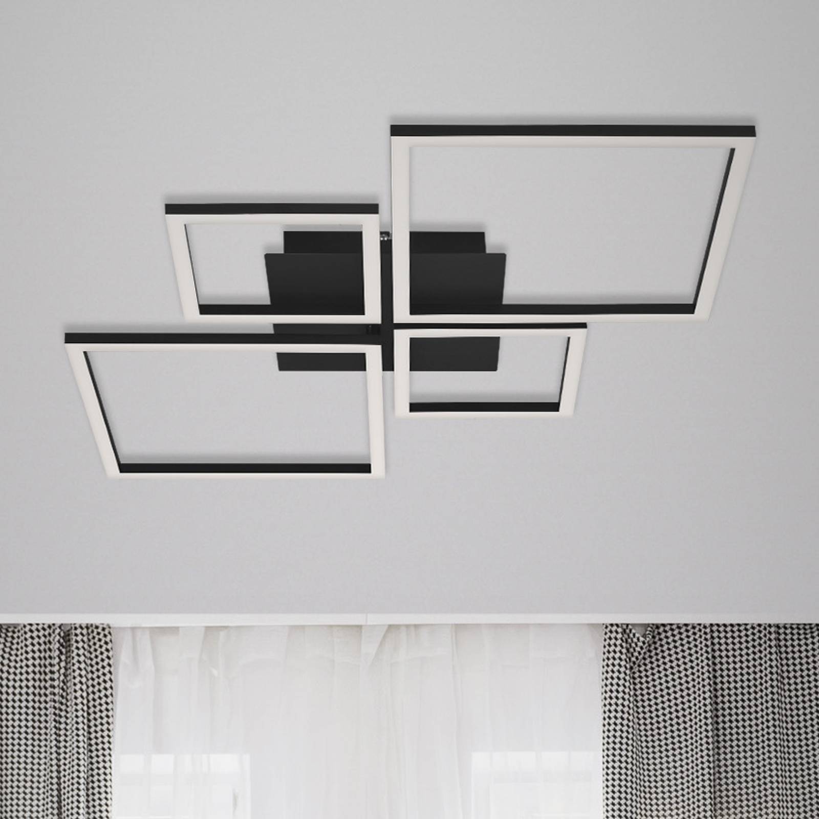 LED-Deckenlampe Frame, Step dim, 4-flammig schwarz LED-Deckenlampe Frame, Step dim, 4-flammig schwarz von Briloner