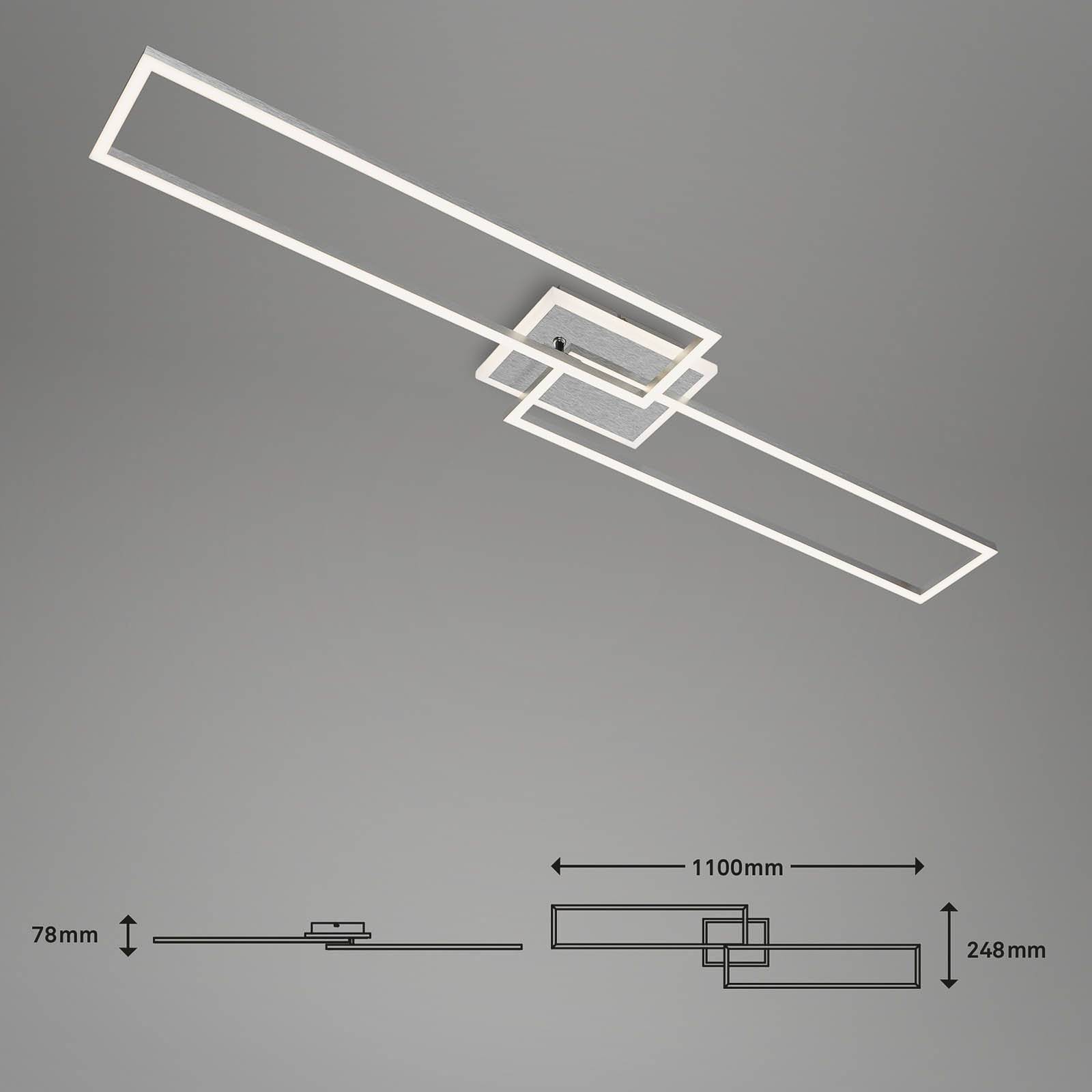LED-Deckenlampe Frame S CCT 110x24,8cm aluminium von Briloner