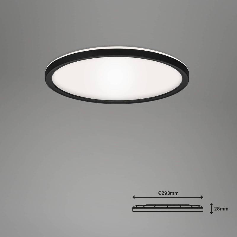 LED-Deckenlampe Slim S dimmbar CCT schwarz Ø 29 cm von Briloner