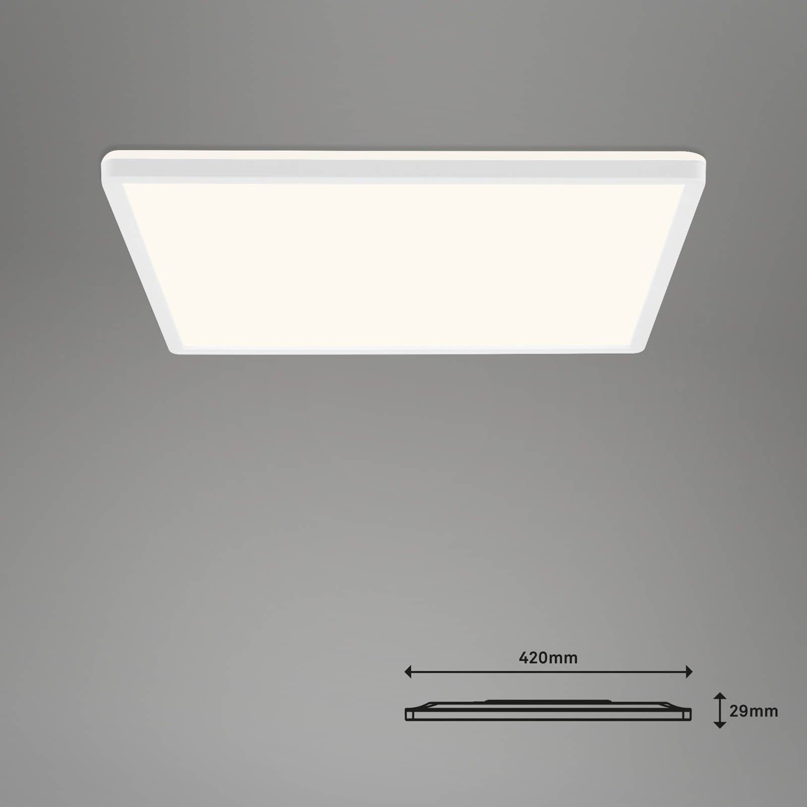 LED-Deckenlampe Slim S dimmbar CCT weiß 42x42cm von Briloner