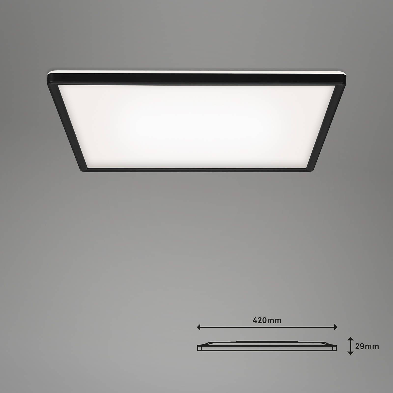 LED-Deckenlampe Slim smart schwarz dim CCT 42x42cm von Briloner