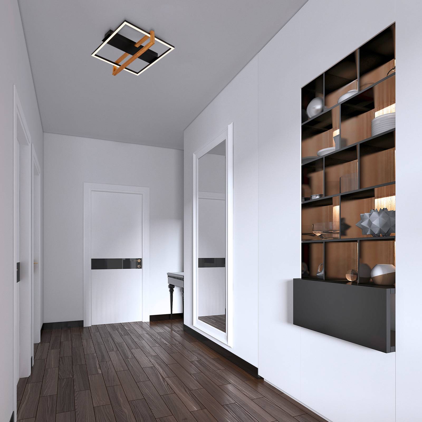 LED-Deckenleuchte 3775015 Quadrat 1fl. mit Holz LED-Deckenleuchte 3775015 Quadrat 1fl. mit Holz von Briloner