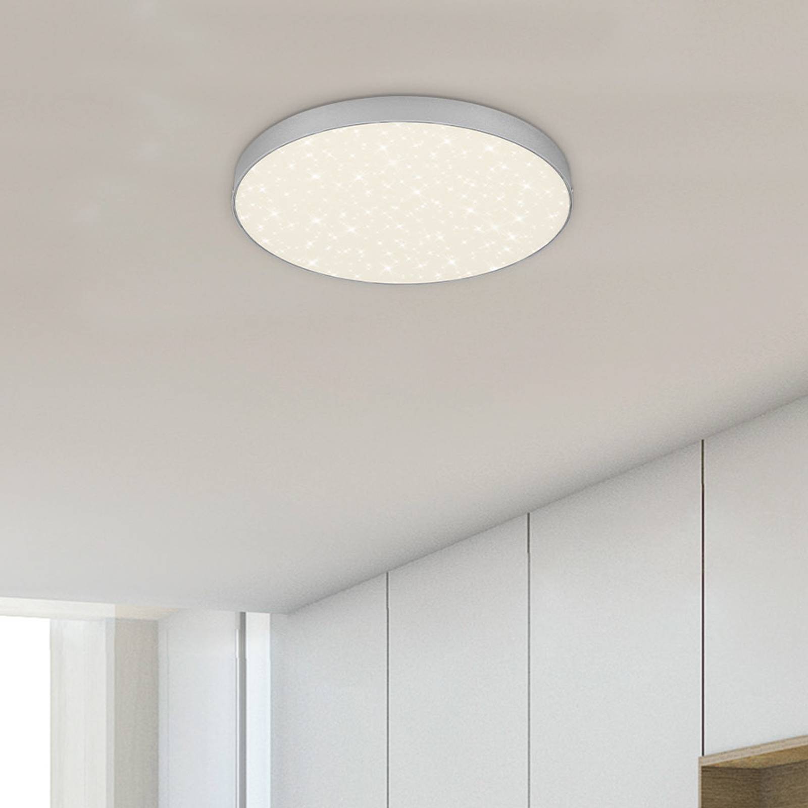 LED-Deckenleuchte Flame Star, Ø 28,7 cm, silber LED-Deckenleuchte Flame Star, Ø 28,7 cm, silber von Briloner