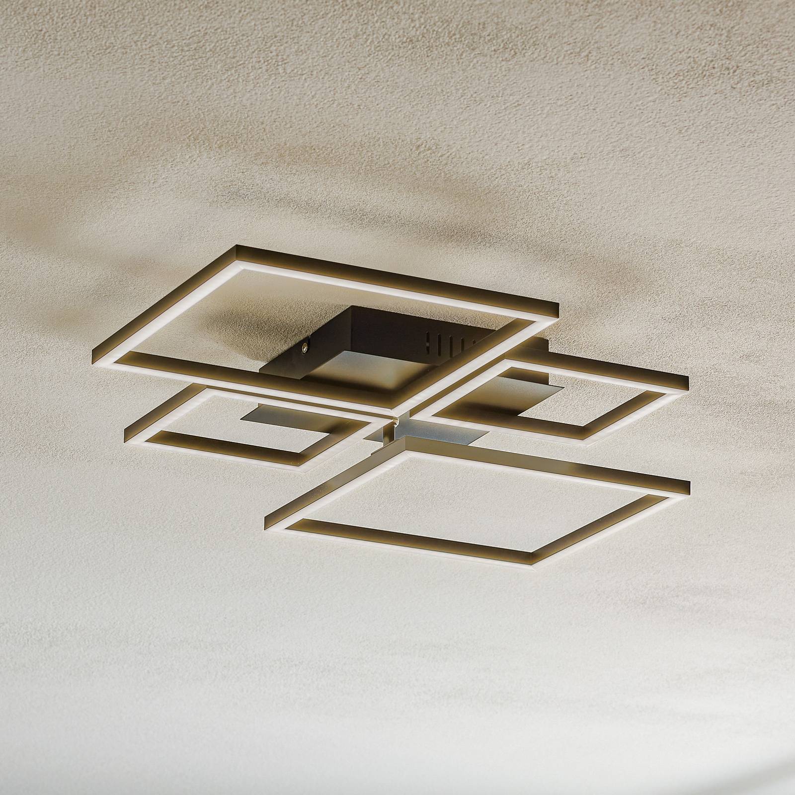 LED-Deckenleuchte Frame, CCT, 4-flammig, schwarz LED-Deckenleuchte Frame, CCT, 4-flammig, schwarz von Briloner