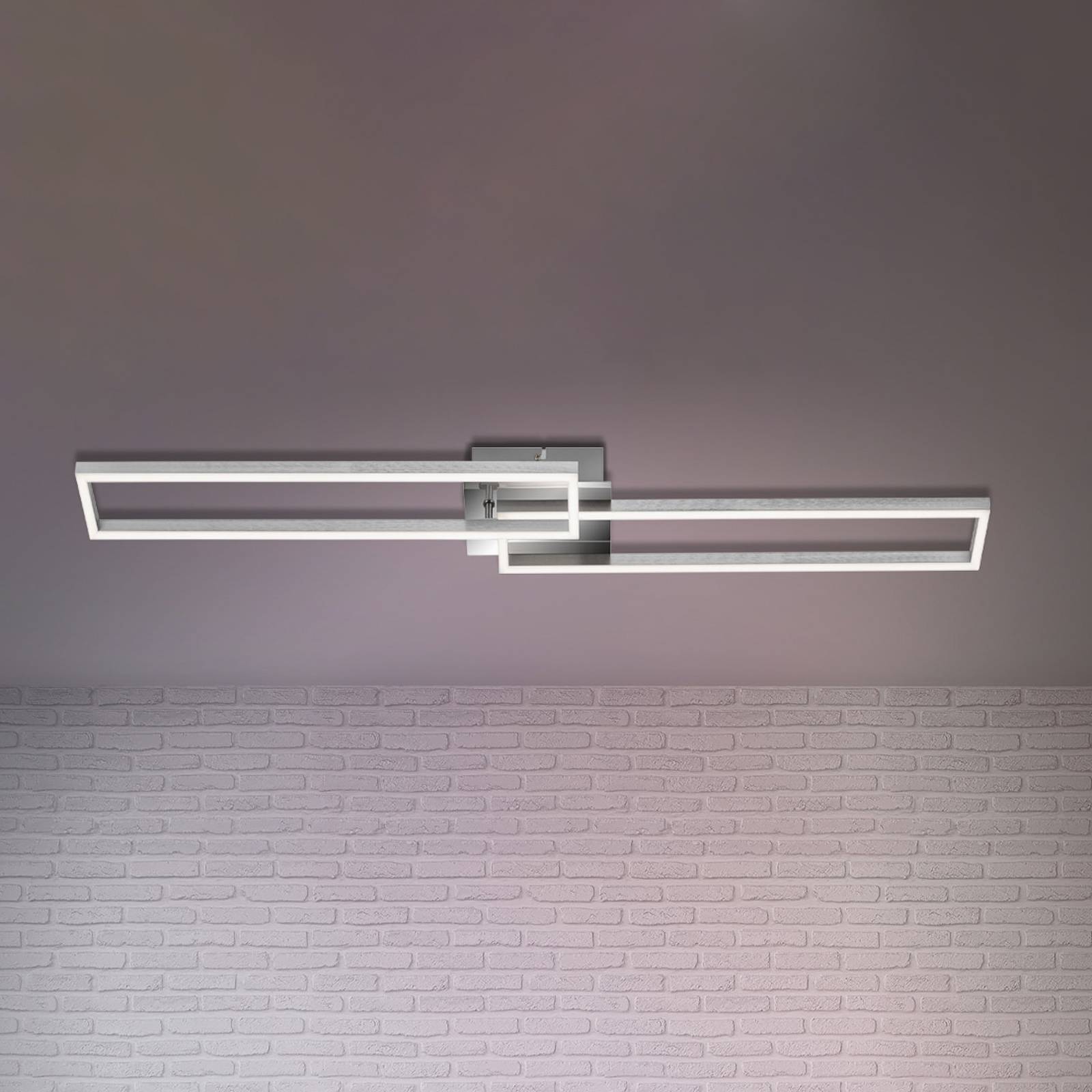LED-Deckenleuchte Frame, Fernbedienung, chrom LED-Deckenleuchte Frame, Fernbedienung, chrom von Briloner