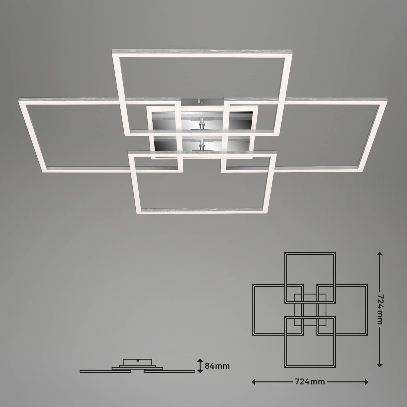 LED-Deckenleuchte Frame S, 72,4x72,4 cm, aluminium von Briloner