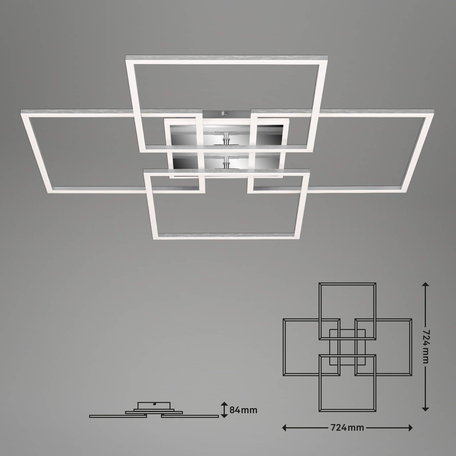 LED-Deckenleuchte Frame S, 72,4x72,4 cm, aluminium LED-Deckenleuchte Frame S, 72,4x72,4 cm, aluminium von Briloner