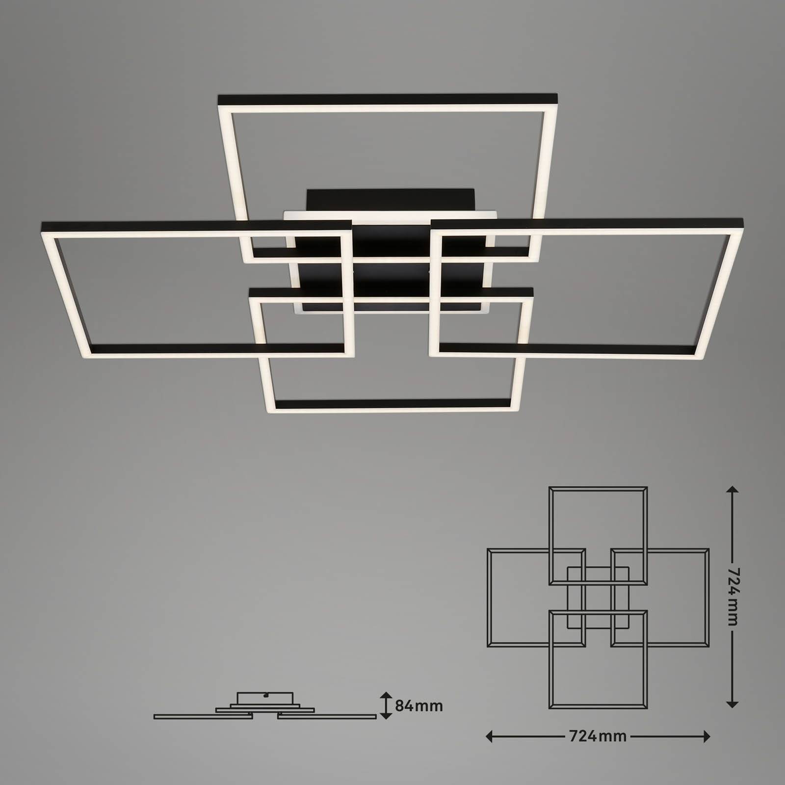 LED-Deckenleuchte Frame S, 72,4x72,4 cm, schwarz LED-Deckenleuchte Frame S, 72,4x72,4 cm, schwarz von Briloner