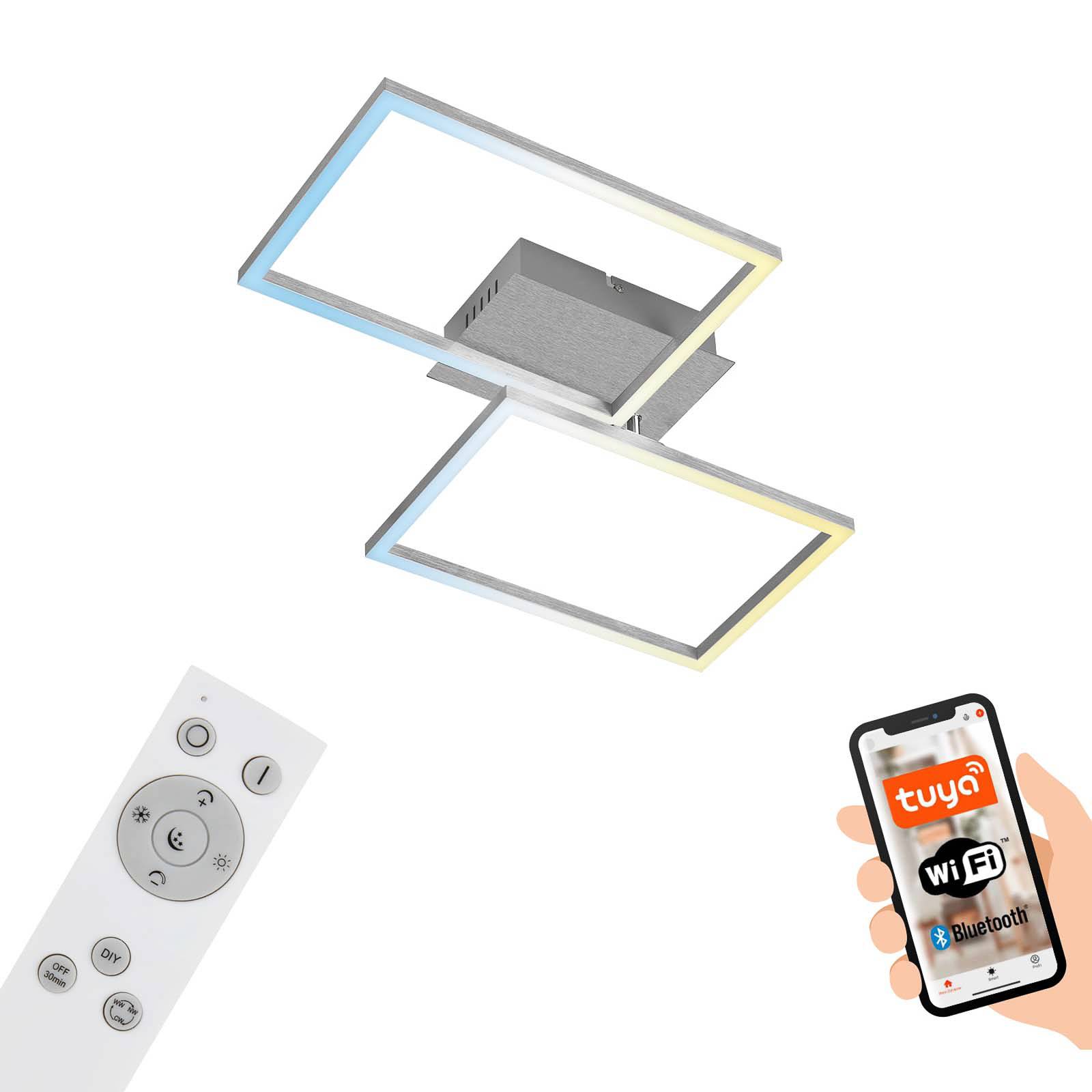 LED-Deckenleuchte Frame S, dimmbar, CCT, 50x38,8cm von Briloner