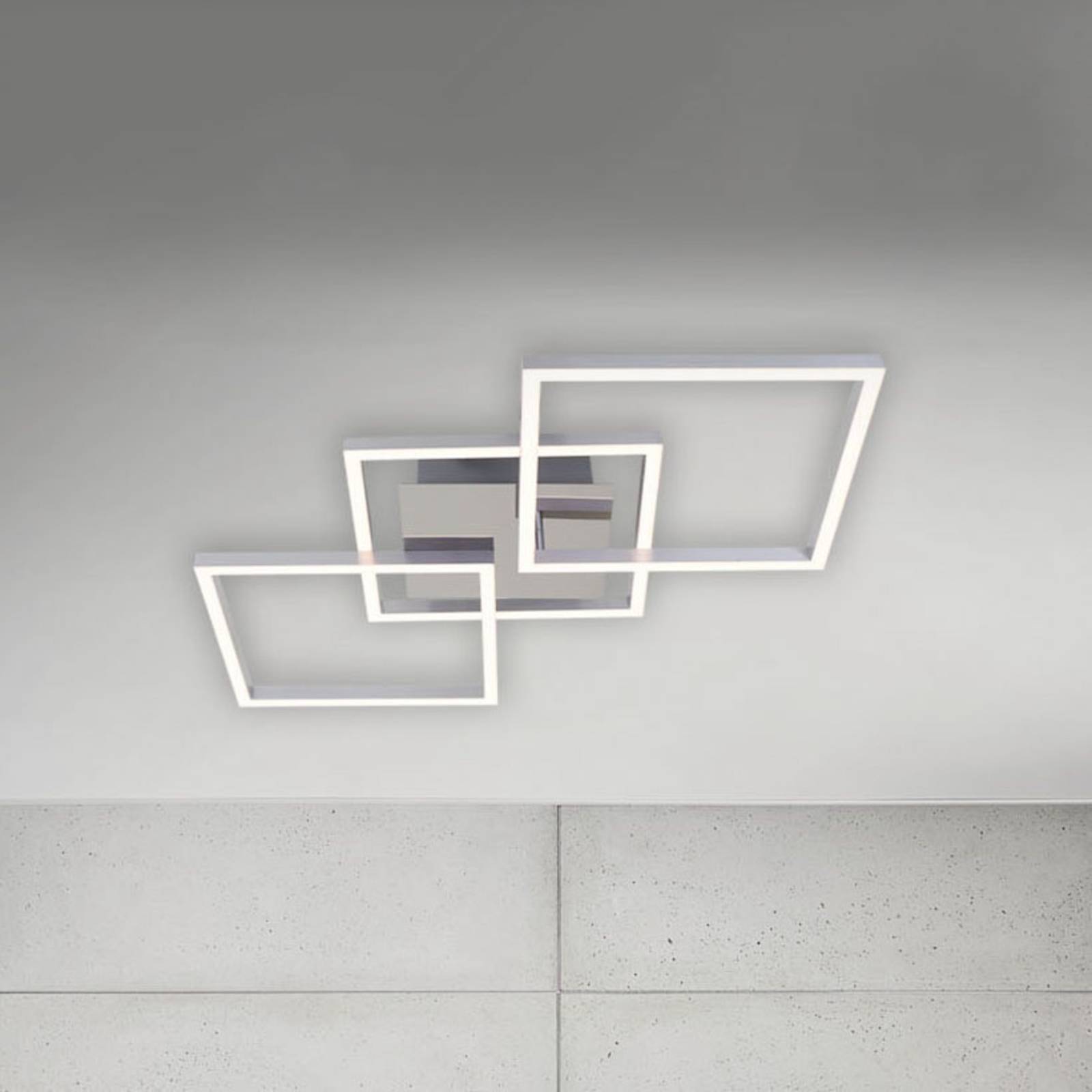 LED-Deckenleuchte Frame step-dim chrom-alu 76x37cm LED-Deckenleuchte Frame step-dim chrom-alu 76x37cm von Briloner