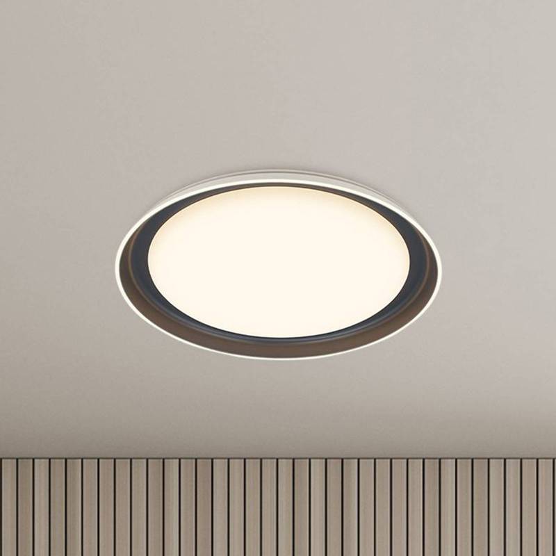 LED-Deckenleuchte Ijus, weiß/anthrazit, Ø 43 cm, Kunststoff von Briloner