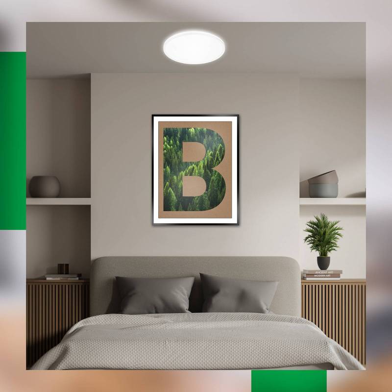 LED-Deckenleuchte Pulap A, weiß, Ø 33 cm, Kunststoff von Briloner