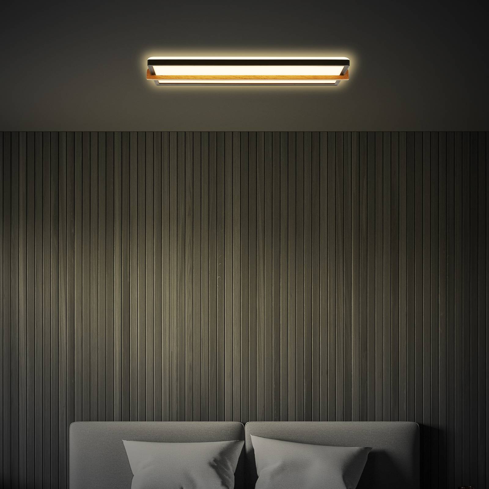 LED-Deckenleuchte Remsa, 20x60,5 cm, Kunststoff, schwarz LED-Deckenleuchte Remsa, 20x60,5 cm, Kunststoff, schwarz von Briloner