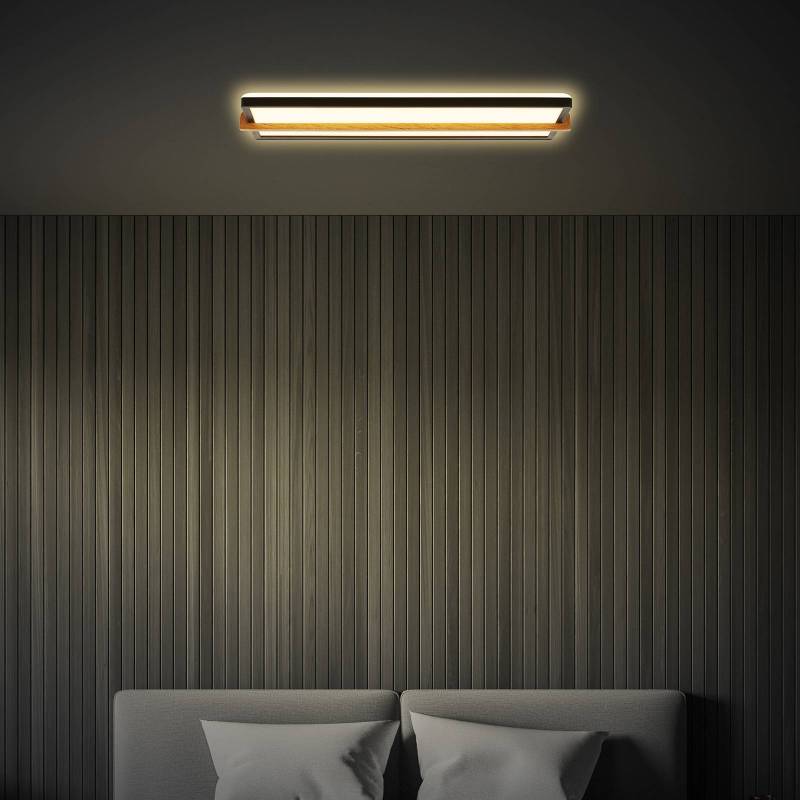 LED-Deckenleuchte Remsa, 20x60,5 cm, Kunststoff, schwarz von Briloner