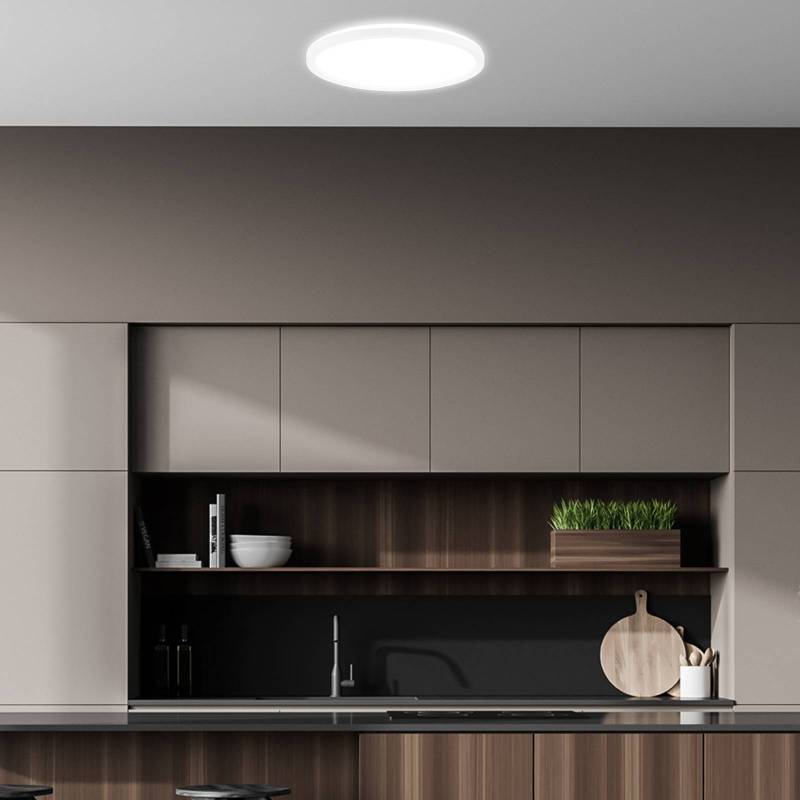 LED-Deckenleuchte Tava A, Ø 29 cm, Kunststoff, weiß von Briloner